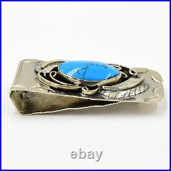 Sterling Silver 925 Turquoise Gemstone Navajo Money Clip