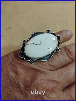 Sterling Silver Crazy Horse Turquoise, Navajo Ring, Size 8.25 / 30.3 Grams Sterling Silver Crazy Horse Turquoise, Navajo Ring, Size 8.25 / 30.3 Grams