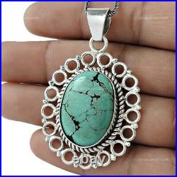 Sterling Silver December Natural Turquoise Sister Anniversary Pendant Jewelry