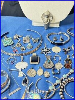 Sterling Silver Jewelry Lot Native American Mexico 925 Wear Sell Repurpose 512g