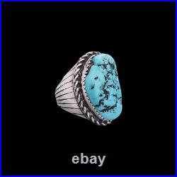 Sterling Silver Kingman Turquoise Ring Size 7.25 Sterling Silver Kingman Turquoise Ring Size 7.25