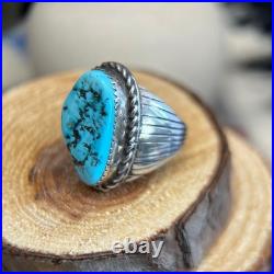 Sterling Silver Kingman Turquoise Ring Size 7.25 Sterling Silver Kingman Turquoise Ring Size 7.25