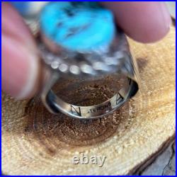 Sterling Silver Kingman Turquoise Ring Size 7.25 Sterling Silver Kingman Turquoise Ring Size 7.25