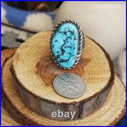 Sterling Silver Kingman Turquoise Ring Size 7.25 Sterling Silver Kingman Turquoise Ring Size 7.25