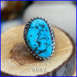 Sterling Silver Kingman Turquoise Ring Size 7.25 Sterling Silver Kingman Turquoise Ring Size 7.25