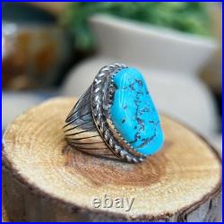 Sterling Silver Kingman Turquoise Ring Size 7.25 Sterling Silver Kingman Turquoise Ring Size 7.25