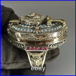 Sterling Silver Lion Head Ring Ruby Eyes, Turquoise, Gothic Sword Jewelry Sterling Silver Lion Head Ring Ruby Eyes, Turquoise, Gothic Sword Jewelry