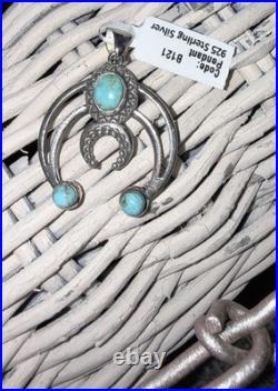 Sterling Silver Naja Pendant Mohave Turquoise Native American