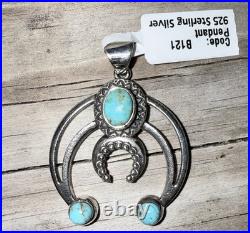 Sterling Silver Naja Pendant Mohave Turquoise Native American