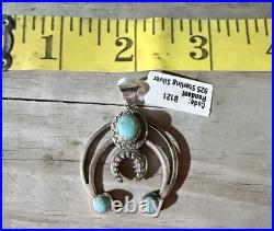 Sterling Silver Naja Pendant Mohave Turquoise Native American