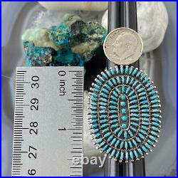Sterling Silver Native American Needlepoint Turquoise Women's Ring Size 6