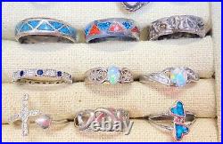 Sterling Silver Native American Rings Jewelry Lot