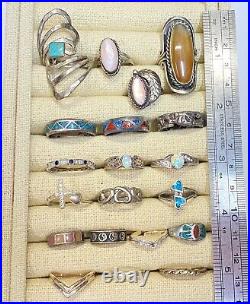 Sterling Silver Native American Rings Jewelry Lot