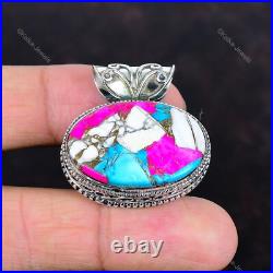Sterling Silver Natural Cotton Candy Turquoise Vintage Bezel New Pendant Jewelry Sterling Silver Natural Cotton Candy Turquoise Vintage Bezel New Pendant Jewelry