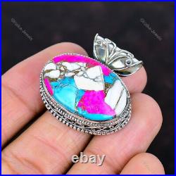 Sterling Silver Natural Cotton Candy Turquoise Vintage Bezel New Pendant Jewelry Sterling Silver Natural Cotton Candy Turquoise Vintage Bezel New Pendant Jewelry