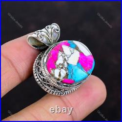 Sterling Silver Natural Cotton Candy Turquoise Vintage Bezel New Pendant Jewelry Sterling Silver Natural Cotton Candy Turquoise Vintage Bezel New Pendant Jewelry