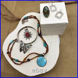 Sterling Silver Sedona Lot Turquoise and Boho Southwest Vibe Sterling Silver Sedona Lot Turquoise and Boho Southwest Vibe