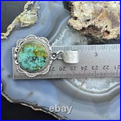 Sterling Silver Southwestern Style Round Turquoise Decorated Pendant For Women Sterling Silver Southwestern Style Round Turquoise Decorated Pendant For Women