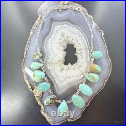 Sterling Silver Southwestern Style Royston Turquoise 19 Necklace For Women