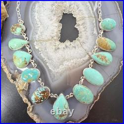 Sterling Silver Southwestern Style Royston Turquoise 19 Necklace For Women