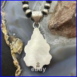 Sterling Silver Southwestern Style Teardrop Turquoise Pendant For Women