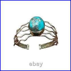 Sterling Silver Turquoise Bracelet Adjustable Jewelry