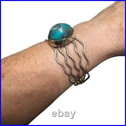 Sterling Silver Turquoise Bracelet Adjustable Jewelry