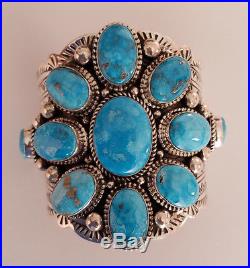 Sterling Silver Turquoise Bracelet Handmade Navajo