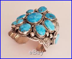 Sterling Silver Turquoise Bracelet Handmade Navajo