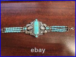 Sterling Silver & Turquoise CFJ Collins Fine Jewelry Southwestern Bracelet