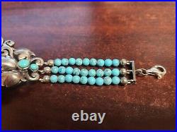 Sterling Silver & Turquoise CFJ Collins Fine Jewelry Southwestern Bracelet