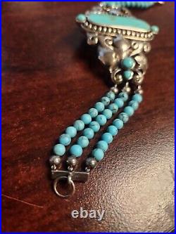 Sterling Silver & Turquoise CFJ Collins Fine Jewelry Southwestern Bracelet