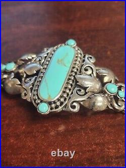 Sterling Silver & Turquoise CFJ Collins Fine Jewelry Southwestern Bracelet