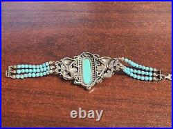 Sterling Silver & Turquoise CFJ Collins Fine Jewelry Southwestern Bracelet