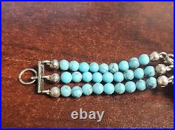 Sterling Silver & Turquoise CFJ Collins Fine Jewelry Southwestern Bracelet