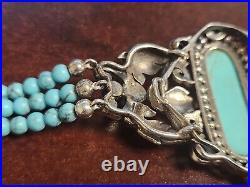 Sterling Silver & Turquoise CFJ Collins Fine Jewelry Southwestern Bracelet