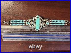 Sterling Silver & Turquoise CFJ Collins Fine Jewelry Southwestern Bracelet