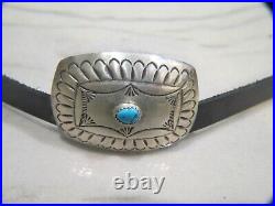 Sterling Silver & Turquoise Concho Hat Band
