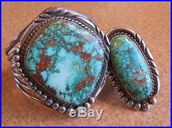 Sterling Silver & Turquoise Cuff Bracelet And Ring