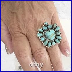 Sterling Silver Turquoise Heart Ring & Matching Earrings Size 8 Adjustable New Sterling Silver Turquoise Heart Ring & Matching Earrings Size 8 Adjustable New