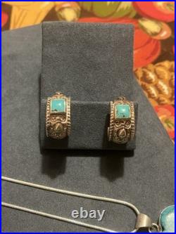 Sterling Silver Turquoise Jewelry Necklaces Bracelets Earrings- 121 Grams Lot