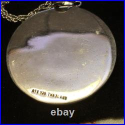 Sterling Silver Turquoise & Lapis Flower Necklace/Earring set Macy's MSRP 525$