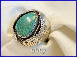 Sterling Silver Turquoise Ring 20.16g Fine Jewelry Size 10.25 Band Native Style Sterling Silver Turquoise Ring 20.16g Fine Jewelry Size 10.25 Band Native Style