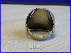 Sterling Silver Turquoise Ring 20.16g Fine Jewelry Size 10.25 Band Native Style Sterling Silver Turquoise Ring 20.16g Fine Jewelry Size 10.25 Band Native Style