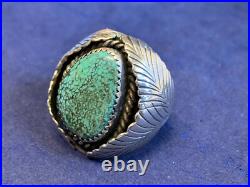 Sterling Silver Turquoise Ring 20.16g Fine Jewelry Size 10.25 Band Native Style Sterling Silver Turquoise Ring 20.16g Fine Jewelry Size 10.25 Band Native Style