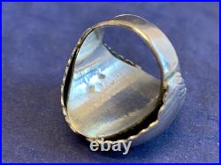 Sterling Silver Turquoise Ring 20.16g Fine Jewelry Size 10.25 Band Native Style Sterling Silver Turquoise Ring 20.16g Fine Jewelry Size 10.25 Band Native Style