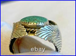 Sterling Silver Turquoise Ring 20.16g Fine Jewelry Size 10.25 Band Native Style Sterling Silver Turquoise Ring 20.16g Fine Jewelry Size 10.25 Band Native Style
