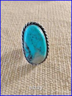 Sterling Silver Turquoise Ring Size 6 /27.4 Grams. Signed Chimney Butte Sterling Silver Turquoise Ring Size 6 /27.4 Grams. Signed Chimney Butte