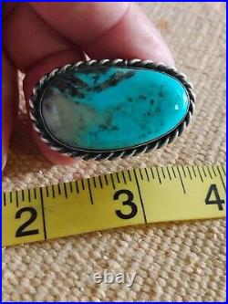 Sterling Silver Turquoise Ring Size 6 /27.4 Grams. Signed Chimney Butte Sterling Silver Turquoise Ring Size 6 /27.4 Grams. Signed Chimney Butte