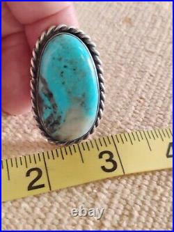 Sterling Silver Turquoise Ring Size 6 /27.4 Grams. Signed Chimney Butte Sterling Silver Turquoise Ring Size 6 /27.4 Grams. Signed Chimney Butte